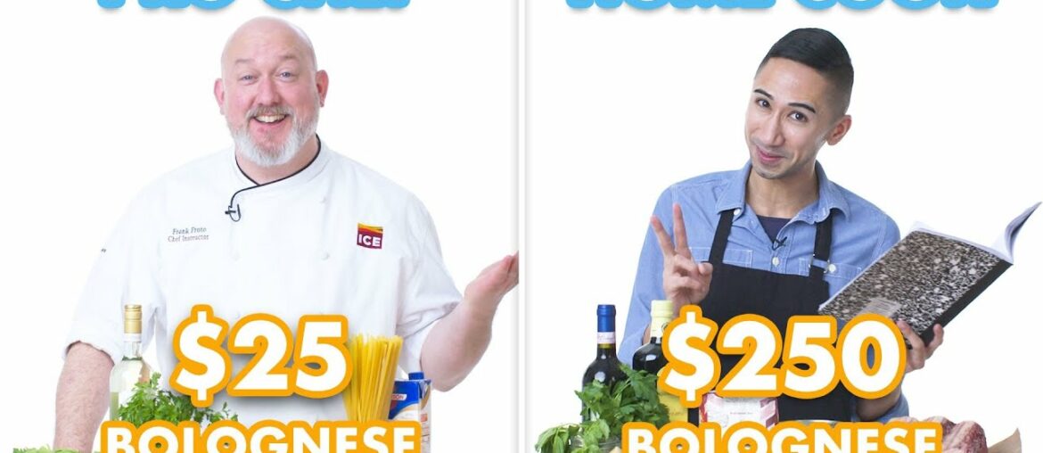 $250 vs $25 Pasta Bolognese: Pro Chef & Home Cook Swap Ingredients | Epicurious
