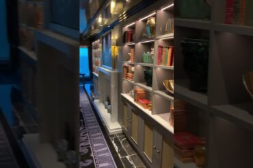 Inside Seven Seas Splendor's private dining room - The Study - for guests of the Regent Suite.