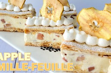 Mille-Feuillet | Cream Custard & Apple Napoleon Pastry 프랑스 전통 디저트 밀푀유 케이크