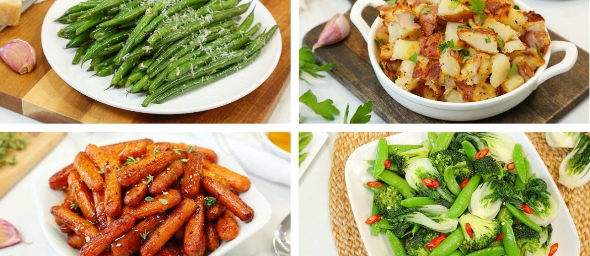 4 Healthy Side Dishes | Easy + Delicious Weeknight Dinner Recipes 4 Healthy Side Dishes | Easy + Delicious Weeknight Dinner Recipes