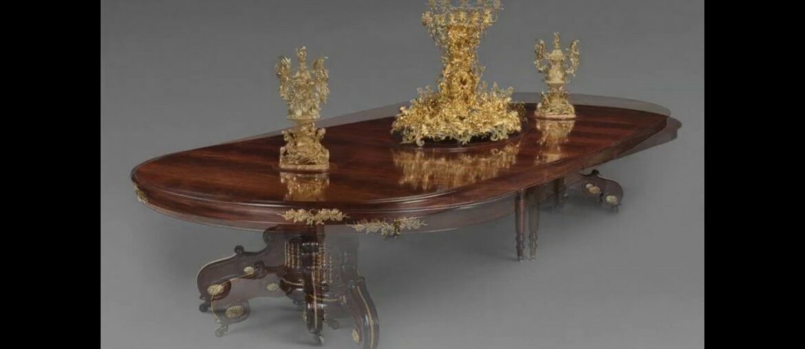 An Exceptional Napoléon III Gilt-Bronze Dining Table By Maison Grohé