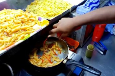 French Fries & Pasta Making Skills || French Fries Recipe || Pasta with Sauce Street Food