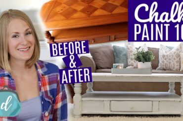 DIY FARMHOUSE TABLE ❤️ Best way to chalk paint furniture!