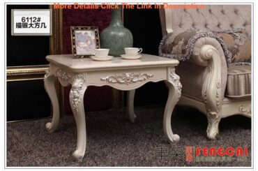 Top Small square table. French rural small tea table. Wooden sofa table side. Coffee table