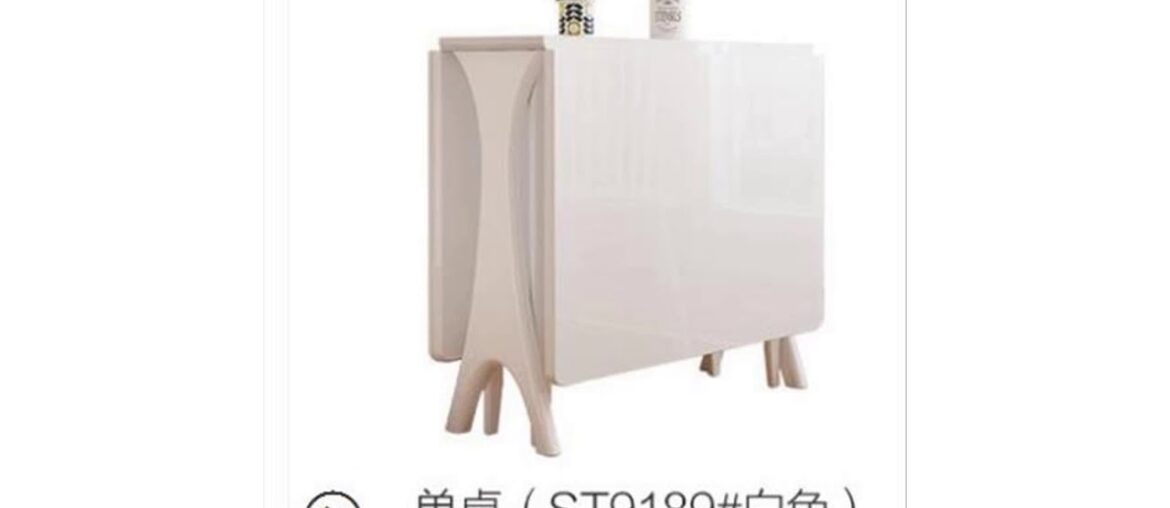 Review Table dining table home telescopic folding small apartment simple solid wood foot multi-purp