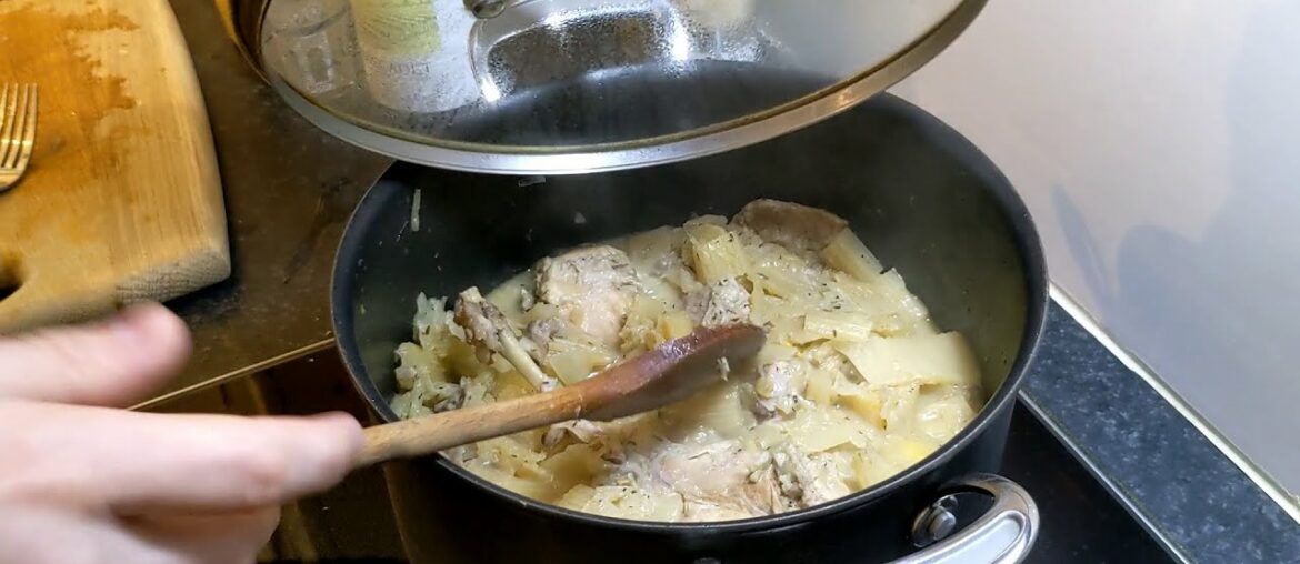 How to cook a homemade French style white wine rabbit ("lapin au vin blanc" in French)
