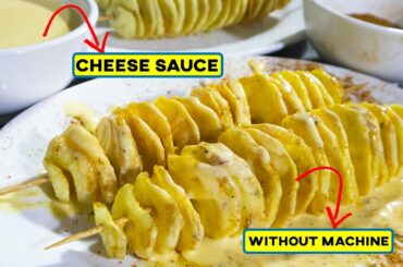 Spiral Fried Potato | Cheese Sauce Recipe with Crispy Tornado Potato | Kun Foods