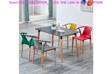 Slide Modern Solid Wood Plastic Dining Chair Dining Room Nordic Home Bedroom Study Living Room Coff