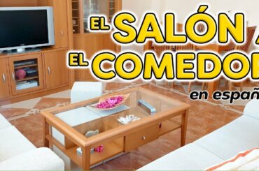 The living room and dining room in Spanish