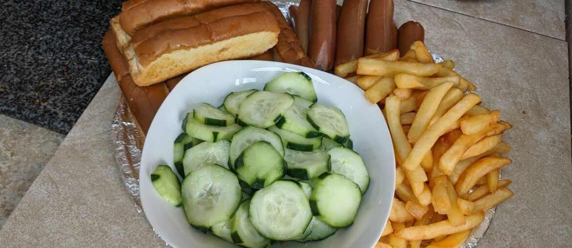 Toasted Hot Dogs & French Fries With A Side Of Cucumbers | Living On $50 A Week Toasted Hot Dogs & French Fries With A Side Of Cucumbers | Living On $50 A Week