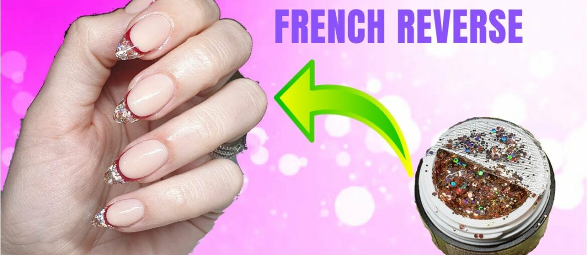 French Reverse Pailletée/ Rose Gold Nails for 2020!!!! French Reverse Pailletée/ Rose Gold Nails for 2020!!!!