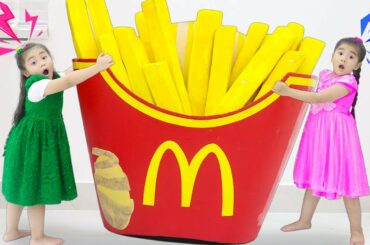 Suri and Annie Giant French Fries Food Toys Adventures