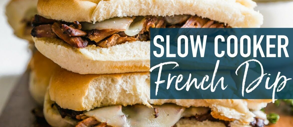 French Dip Sandwiches Recipe (Crockpot Beef Au Jus) French Dip Sandwiches Recipe (Crockpot Beef Au Jus)