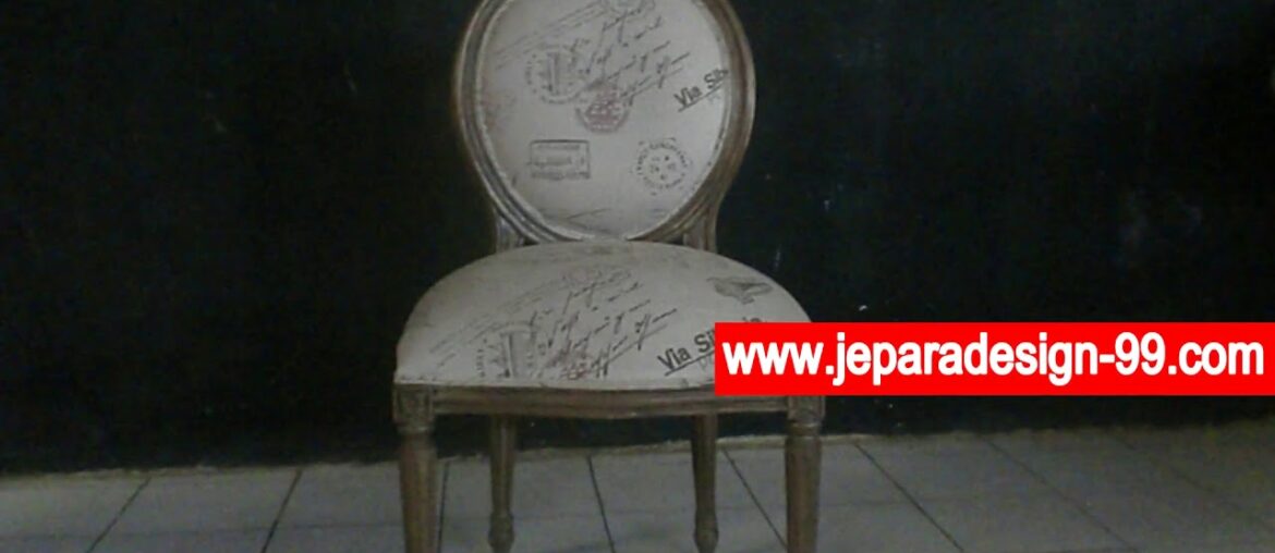 awesome rustic dining chair using printed fabric upholstery