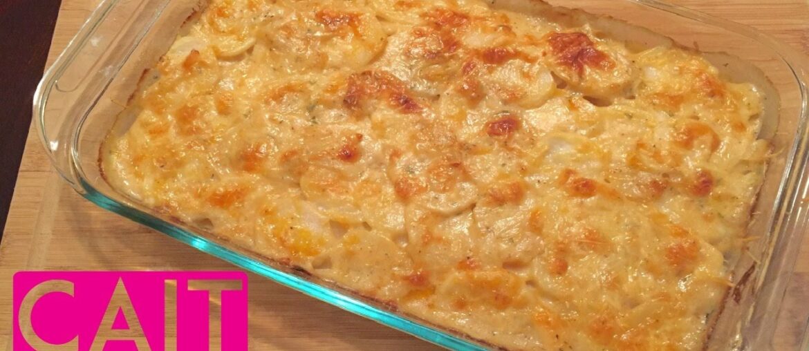 French Onion Scalloped Potato Recipe | Homemade Scalloped Potatoes Recipe | Cait Straight Up