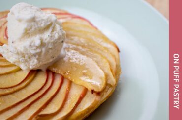 French Apple Tart on Puff Pastry