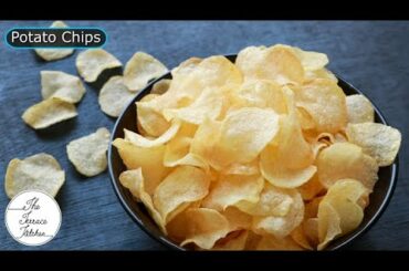 Crispy Potato Chips Recipe with and without slicer | Hot Chips like Chips ~ The Terrace Kitchen