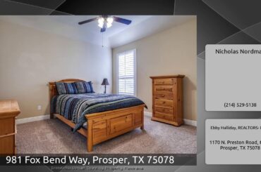 981 Fox Bend Way, Prosper, TX 75078