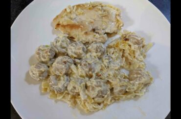 French creamy chicken breast or cutlet recipe (Escalope à la crème fraîche)