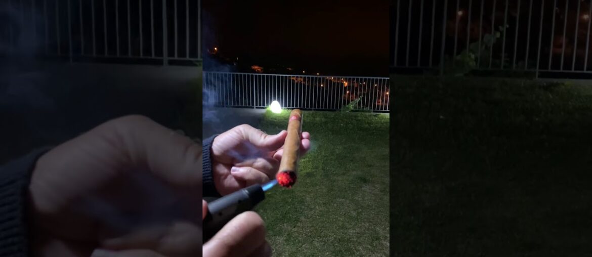 Lighting up a 2008 Partagas Lusitania