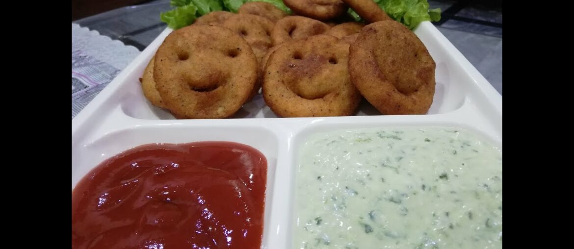 Potato Happy/Smiley Face Fries Recipe for Kids. #PotatoFries #KitchenwithRahat