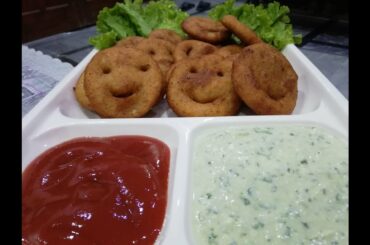 Potato Happy/Smiley Face Fries Recipe for Kids. #PotatoFries #KitchenwithRahat