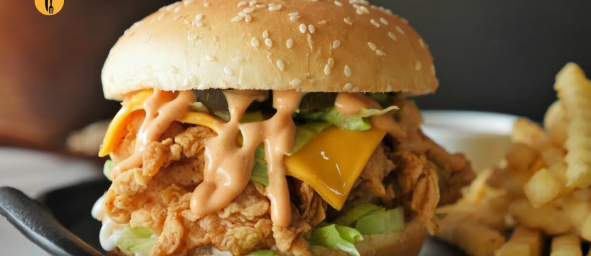 Spicy Crispy Chicken Burger Recipe By Food Fusion Spicy Crispy Chicken Burger Recipe By Food Fusion
