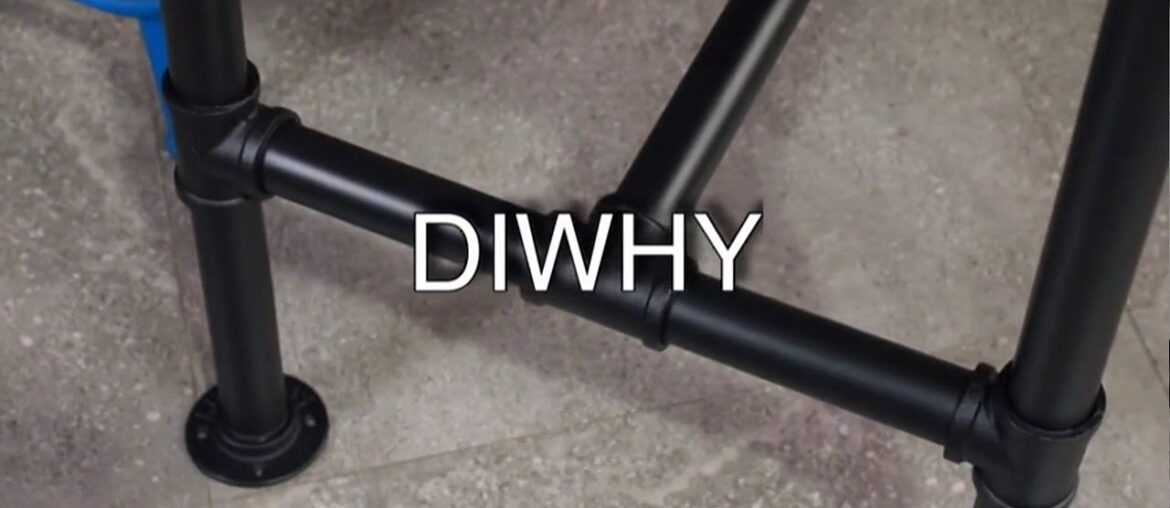 Diwhy DIY Industrial Design Pipe Dining Table Casual Computer Laptop Table Modern Studio Wood a