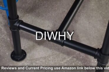 Diwhy DIY Industrial Design Pipe Dining Table Casual Computer Laptop Table Modern Studio Wood a