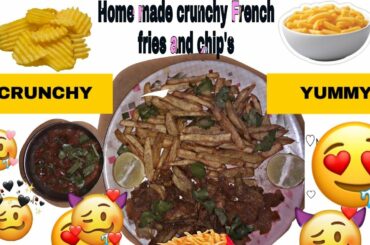 [HOMEMADE RECIPE]HOW TO MAKE CHIP'S AND CRISPY FRENCH FRIES AT HOME