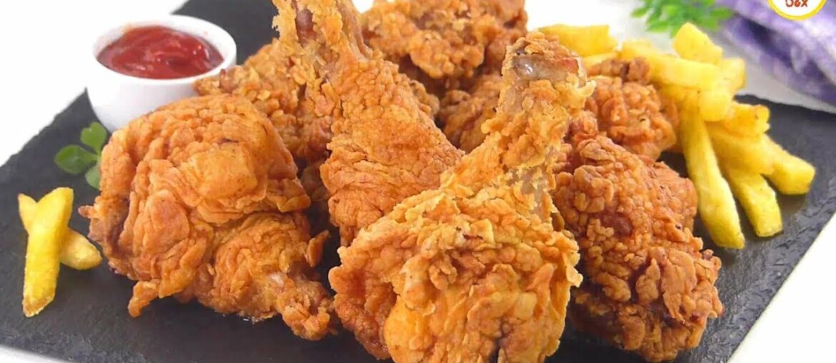 KFC style Fried Chicken Recipe by Tiffin Box | Kentucky Fried Chicken, Spicy Crispy chicken fry