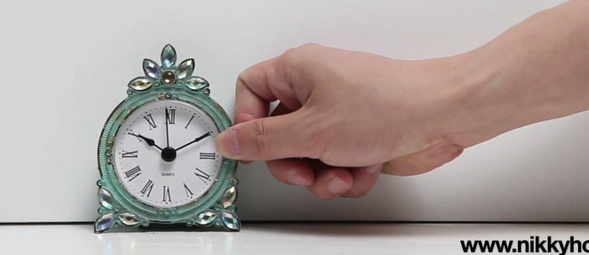 French-style Table Clock. Tiara Aqua Version