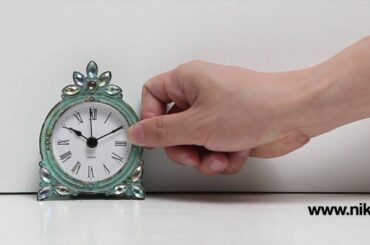 French-style Table Clock. Tiara Aqua Version