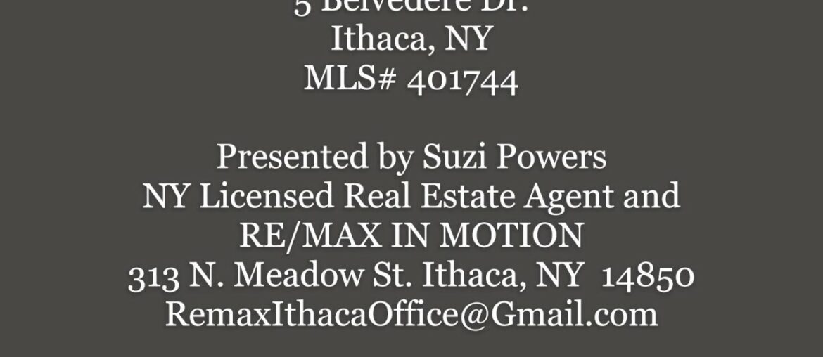 5 Belvedere Dr. Ithaca, NY