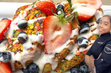 THE BEST Fruity Pebbles French Toast|How To Make French Toast Recipe| French Toast|