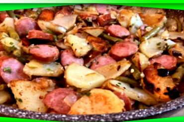 BEST Southern Home Fried Potatoes and Sausage Recipe