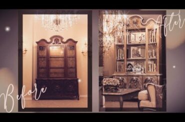 BEFORE & AFTER - French Provincial Bookcase Makeover -THRIFT FLIP DIY, How to Paint Furniture