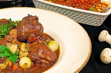 Coq Au Vin (Chicken with wine - Pollo al vino)