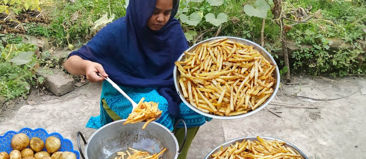 French Fries Recipe | Crispy French Fries Recipe Cooking by Our Beautiful Sister | Village Cooking French Fries Recipe | Crispy French Fries Recipe Cooking by Our Beautiful Sister | Village Cooking
