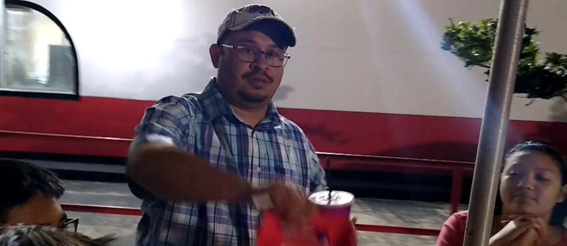 Eating at Krystal's!