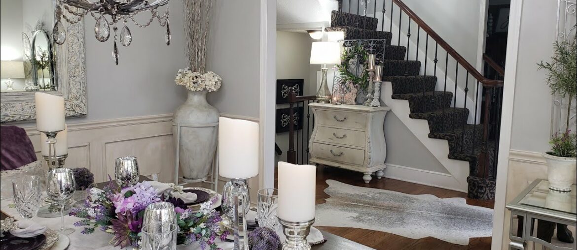 NEW! 2020 DECORATE WITH ME/ DIY CENTERPIECE/SPRING TABLESCAPE + DINING ROOM TOUR