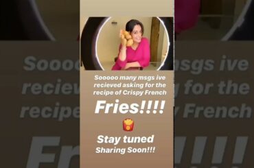 Dipika kakar Ibrahim share the recipe of crispy french 🍟 just watch