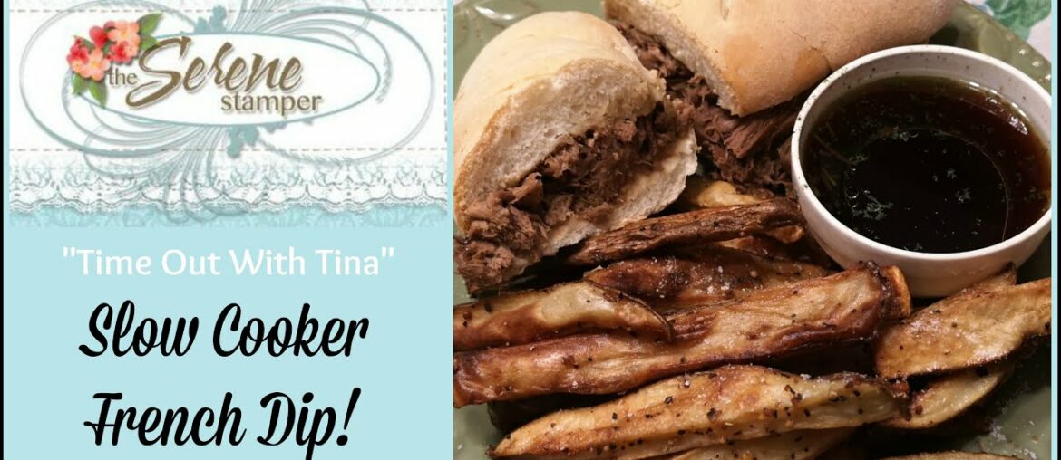 Quick and Easy French Dip with Oven Fries | One my FAVOURITE slow cooker suppers!