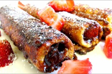 HOMEMADE STRAWBERRY VEGEMITE FRENCH TOAST ROLL UPS RECIPE