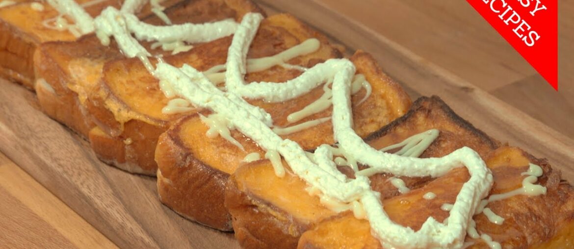 ASMR SPAM CHEESE FRENCH TOAST WITH HONEY l EASY RECIPES & EATING SOUNDS (EddyChoi ASMR)