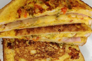 Stuffed French Toast Recipe | Ham & Cheese | Onyi Sunshine Emy