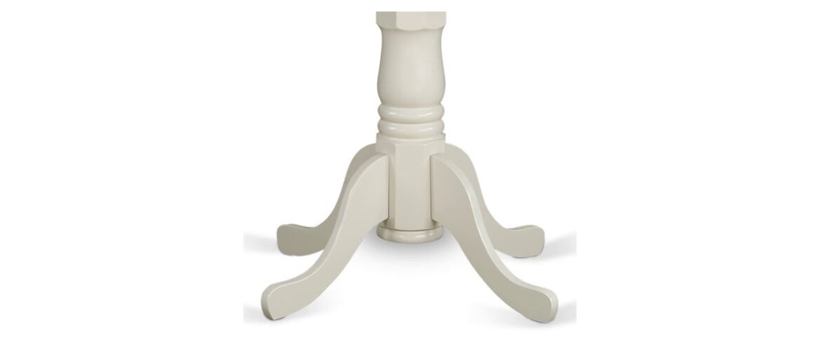 ☀️ 5 Pcrectangular Table and 4 Wood Chairs for Dining room in Linen White