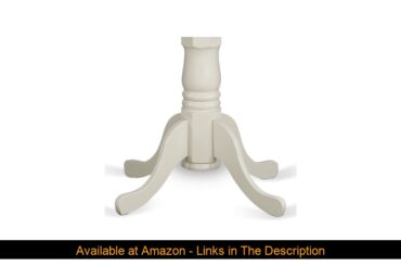 ☀️ 5 Pcrectangular Table and 4 Wood Chairs for Dining room in Linen White