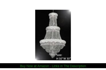 ❎ French Empire Crystal Chandelier Lighting H50 X W30 Good for Foyer, Entryway, Family Room, Living