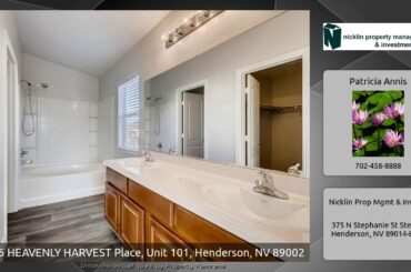 1146 HEAVENLY HARVEST Place, Unit 101, Henderson, NV 89002